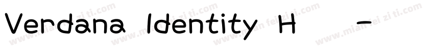 Verdana ldentity H 常规字体转换